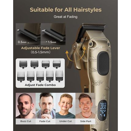 Hair Clippers for Men Professional, Cordless Hair Clippers for Hair Cutting, Men