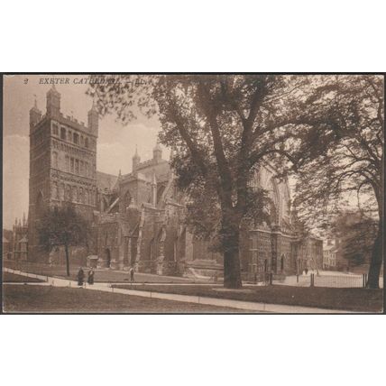 Exeter Cathedral, Devon, c.1910 - Worth & Co Postcard LL2