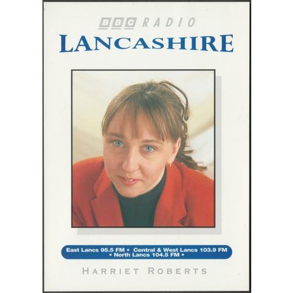 Harriet Roberts, BBC Radio Lancashire, c.1990s - Publicity Card