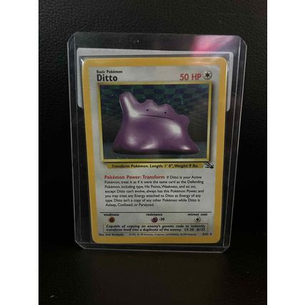 Ditto - 3/62 - Holo Rare - Unlimited Edition Fossil Pokemon Trading Card