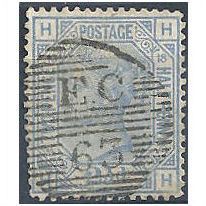 1880 SG142 2 1/2d Blue Plate 18 Good/Fine Used Check Letters "HH".