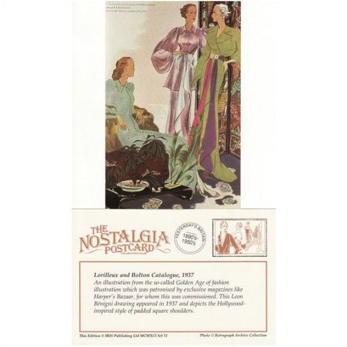 Postcard Ladies Fashions 1937 Lorilleux & Bolton Catalogue - Nostalgia
