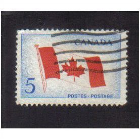 1965 canada national flag 5c f/u sg564