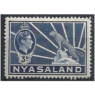Nyasaland 1938 SG134 3d Blue Mounted Mint . . .
