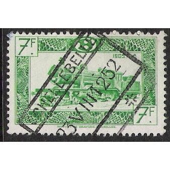 Belgium Epm Mi 285 A: 7 Fr. pale green Rail. Parcel: Locomotive: T. 8, perf. 12½