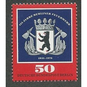 BERLIN - 1976 50pf U/M '125TH ANN OF BERLIN FIRE SERVICE ' (EBID42-433)