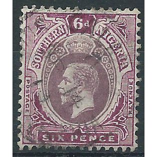 Southern Nigeria 1912 SG51 6d Dull & Bright Purple Fine Used....