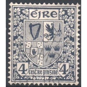 Ireland 1940 - 4d blue - Arms Of Ireland - used