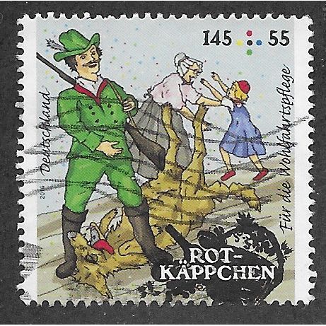 GER 2016 €1.45+55 'LITTLE RED RIDING HOOD' FINE USED (EBID60-818)
