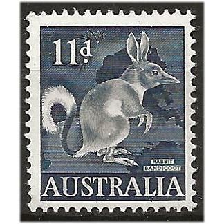 Australia 1961 SG319 11d Deep Blue BANDICOOT Unmounted Mint . .. .