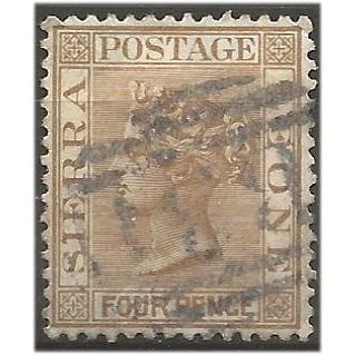 Sierra Leone 1884 SG33 4d Brown Good+ Used . .. .