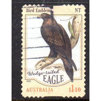AUSTRALIA: 2020, $1.10 WEDGE TAILED EAGLE, USED SELF-ADHESIVE STAMP. 515-544