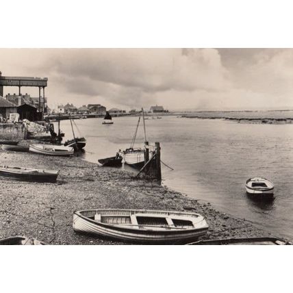 Boy Anchoring Boat Ship At Wells Next To The Sea Real Photo Norfolk Postcard