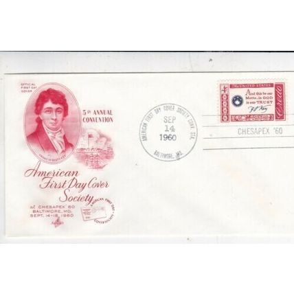 United States 1960 First Day Cover Society FDC Baltimore Cancel unaddressed VGC