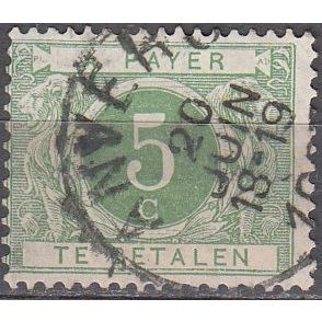 Belgique 1895 Michel Taxe 3I O Cote (2008) 0.50 € Lion héraldique Cachet rond