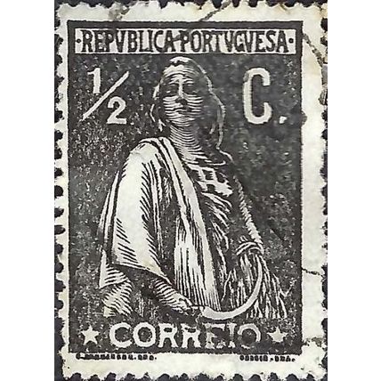 PORTUGAL, Ceres, black 1915, ½c
