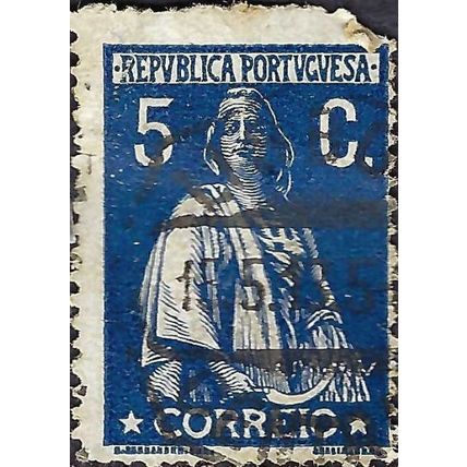 PORTUGAL, Ceres, blue 1915, 5c