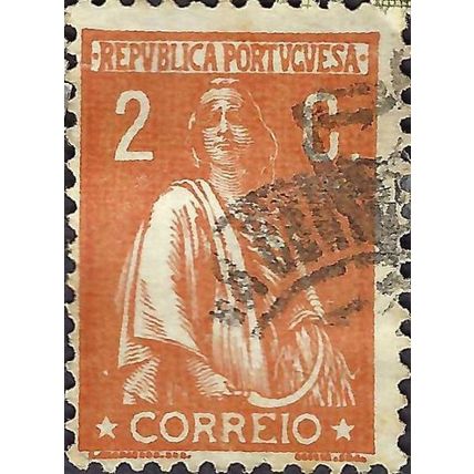 PORTUGAL, Ceres, orange 1917, 2c
