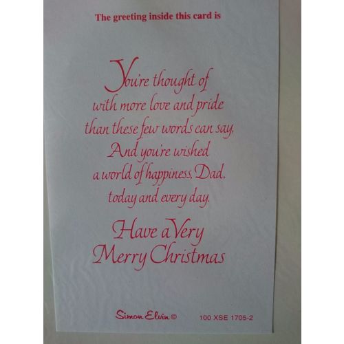 Large Christmas Cards - Especially For Dad - 03 - **** CLEARANCE ****