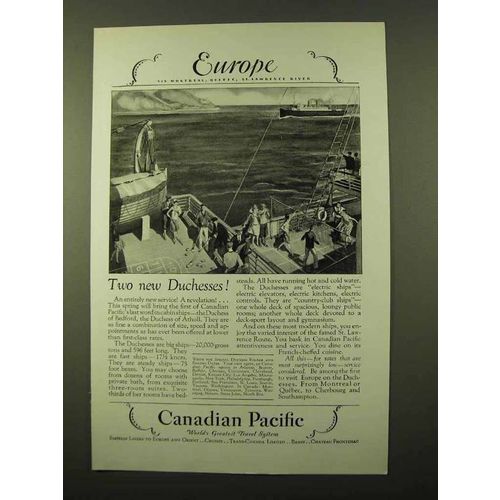 1928 Canadian Pacific Cruise Ad - Europe