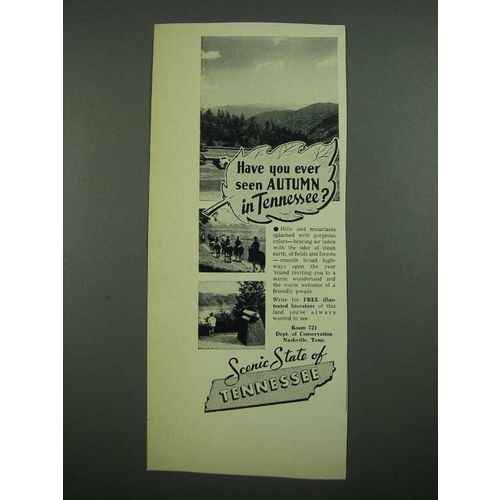 1938 Tennessee Tourism Ad - Have You Ever Seen Autumn in Tennessee?