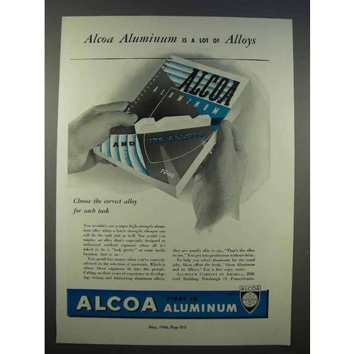 1946 Alcoa Aluminum Ad - A Lot of Alloys
