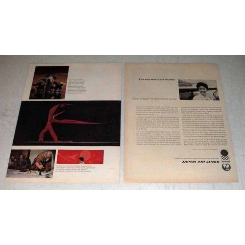 1964 Japan Air Lines Ad - Two Worlds of Noriko
