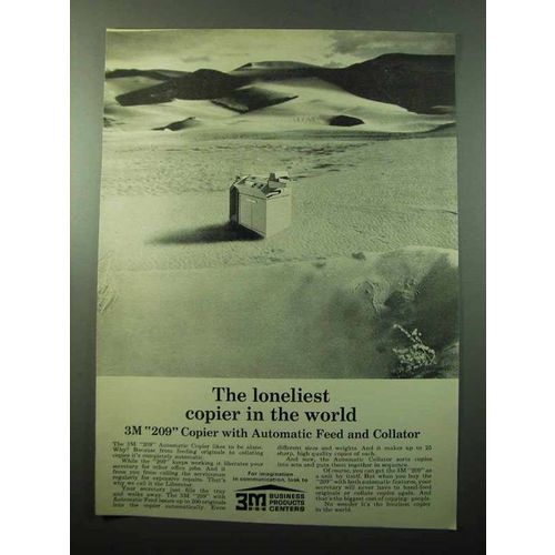 1969 3M 209 Copier Ad - Loneliest in the World