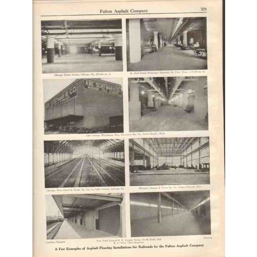 fulton asphalt company 1931 acidproof mastic flooring vintage catalog