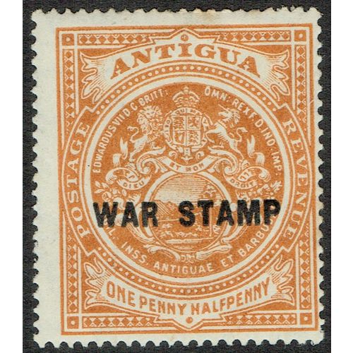 Antigua 1918 War Stamp 1 ½d Orange SG54 MM