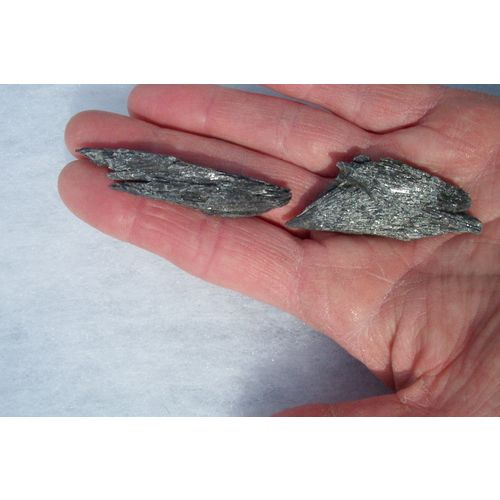 Black Kyanite Raw Crystals 2 Pcs Gemstone Energy Work Gridding Metaphysical