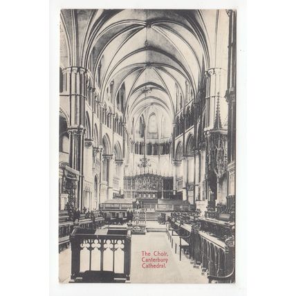 The Choir Canterbury Cathedral Postcard Publisher H J Goulden