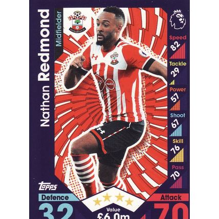Match Attax 2016/2017 231 Nathan Redmond Southampton