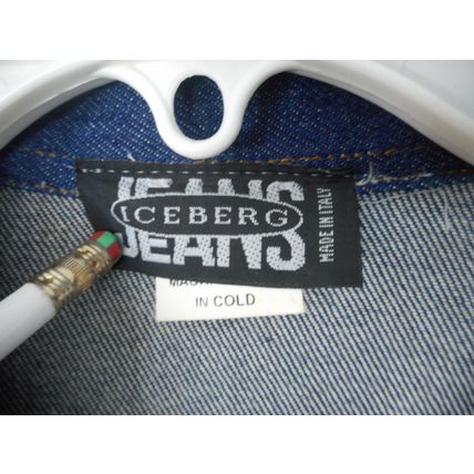 Iceberg Jeans Jacket 16 / US Large Ice History Skater Life is Good Embroidery