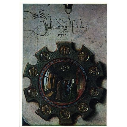 Jan Van Eyck The Marriage Of Giovanni Dutch Art London Gallery Painting Postcard