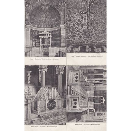 Roma Mosaico Dell Abside Della Chiesa Di San Clemente 4x Postcard s