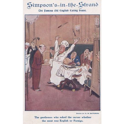 The Strand London Restaurant Chefs Fawlty Towers Type Disaster Comic Postcard