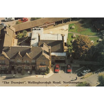 The Trumpet Pub Carvery Wellingborough Road Northampton Advertising Postcard
