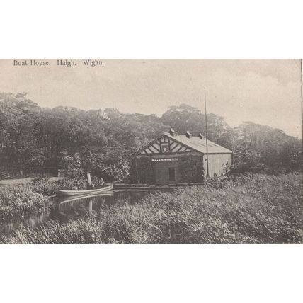 Wigan Rowing Club Boat House Antique Lancashire Postcard