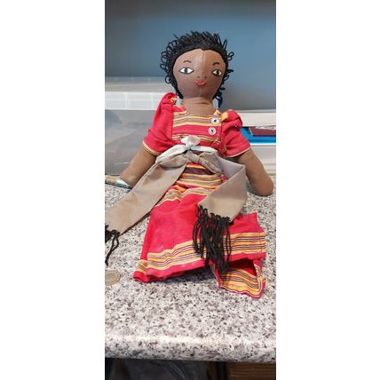 Homemade Ugandan Doll, Mother and baby (approx 40cm/16")