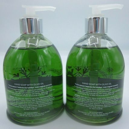 2 Bath & Body Works shea butter Olive Oil Hand Soap 13.3 oz Vanilla Bean Noel
