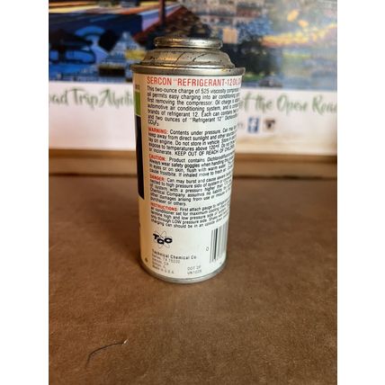 One Oil charge ac conditioner 4oz Can " Usa made R12 refrigerant