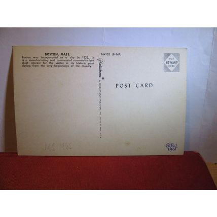 multiview, BOSTON, MASSACHUSETTS USA unused postcard dated 1965 =