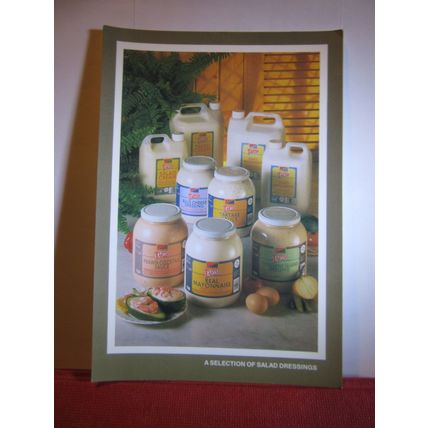 SALAD DRESSINGS advertising unused postcard by St. Ivel and B & A Briton #