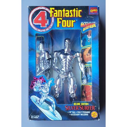 wwe wwf ljn classic superstars 10" fantastic four silver surfer action figure