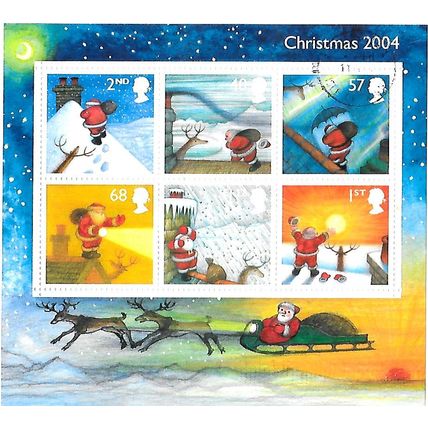2004 Christmas Mini Sheet Fine Used HRD2-C