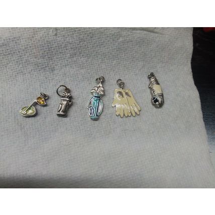 Golf Bag With Clubs Charm