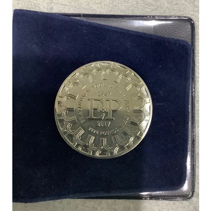 Jersey Coin Platinum Wedding Anniversary £5. BUNC 2017
