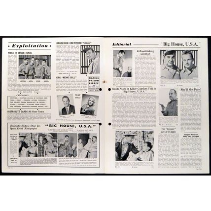 BIG HOUSE U.S.A. 1955 Broderick Crawford, Ralph Meeker UK CAMPAIGN BOOK