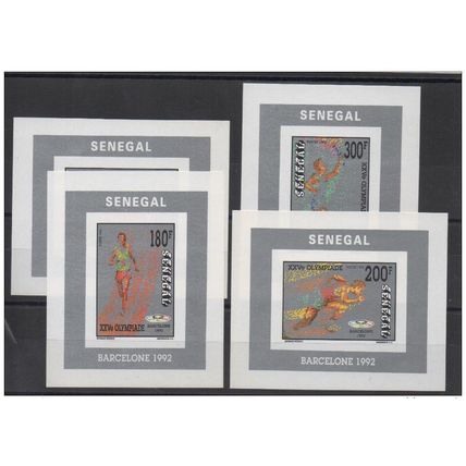 Sénégal 1992 Mi. 1211 - 1214 Blocs de luxe ND IMPERF Jeux Olympiques Barcelone